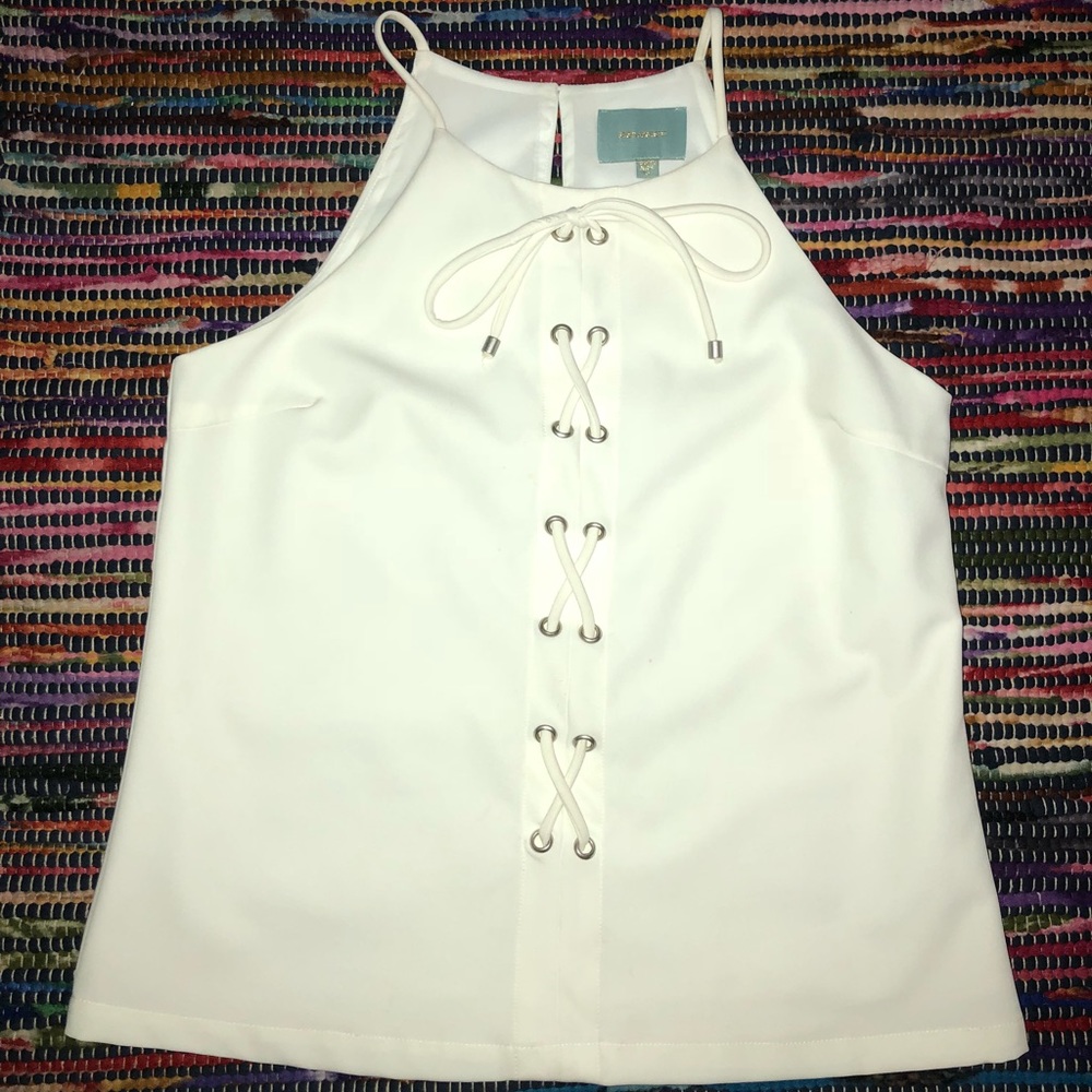 Lace-Up Blouse